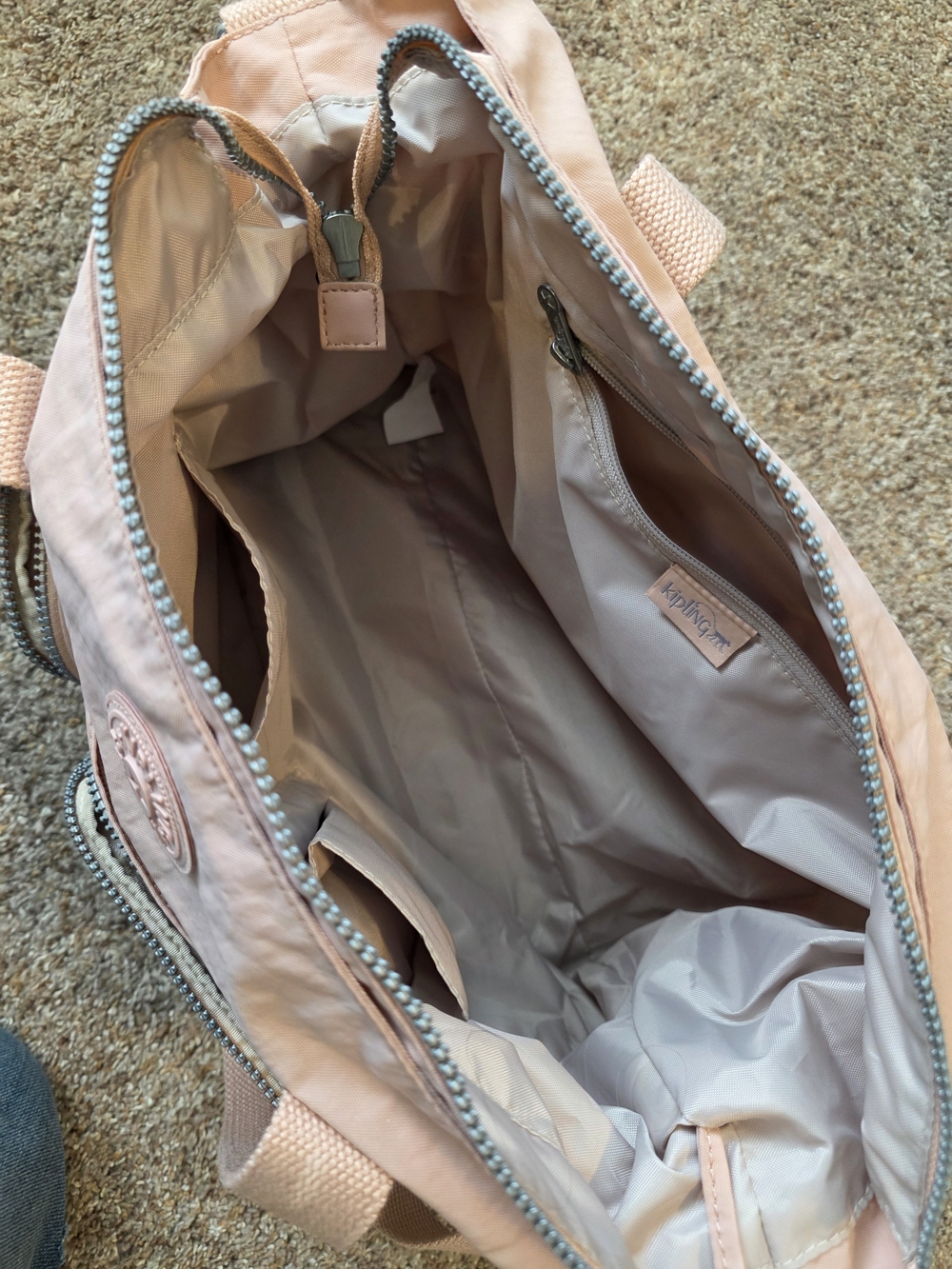 Kipling Women's Pink Tote Bag with Front Pockets - Picture 6 of 6